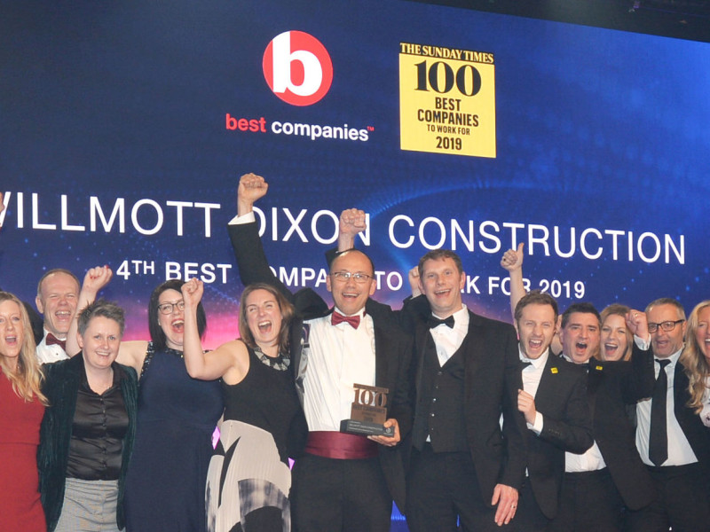 Willmott Dixon named UK’s fourth best place to work